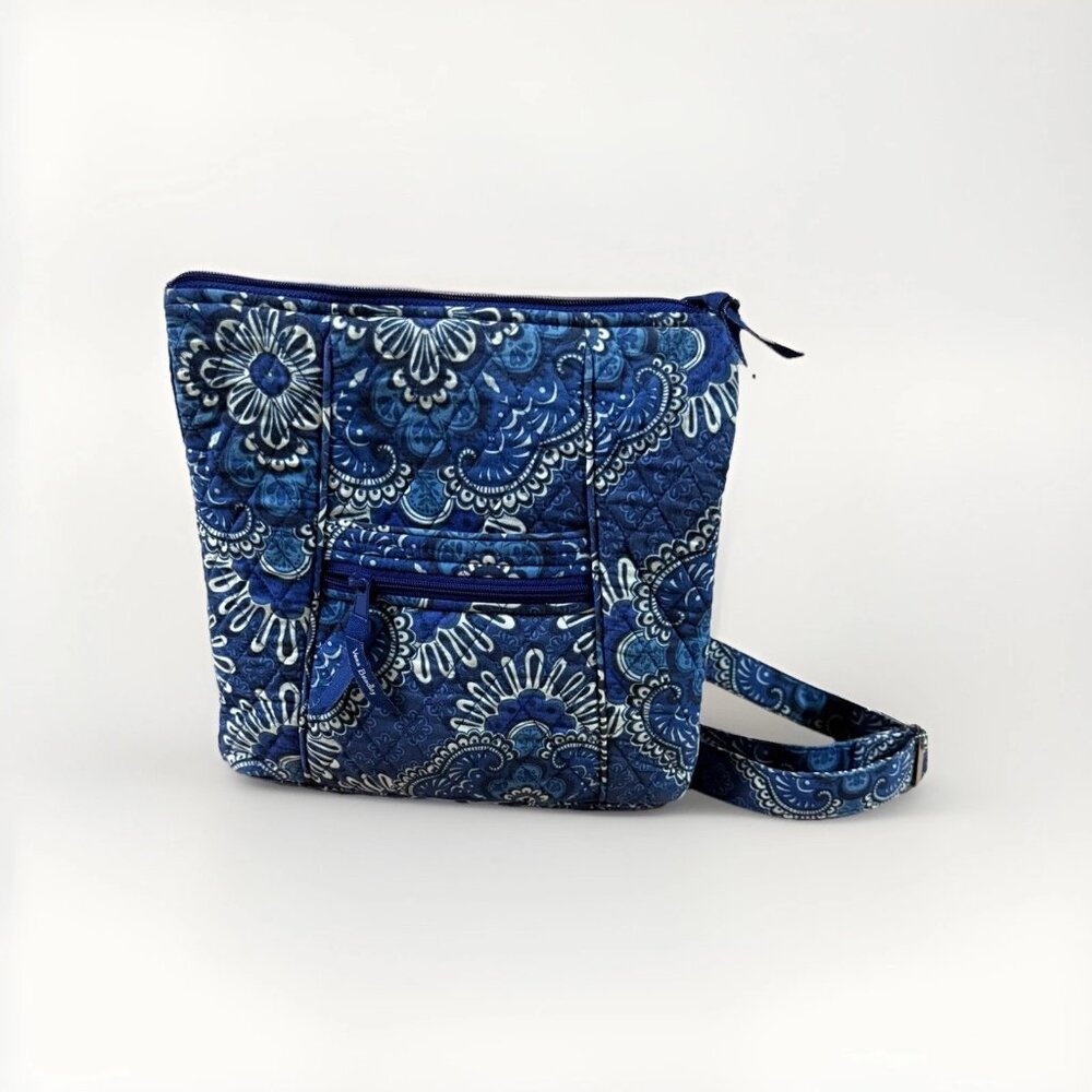 Vera Bradley Blue Tapestry Hipster Purse Crossbody
